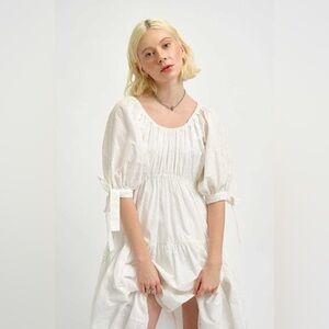 COPY - ELIZA FAULKNER JOLEN WHITE EYELET DRESS SIZE M